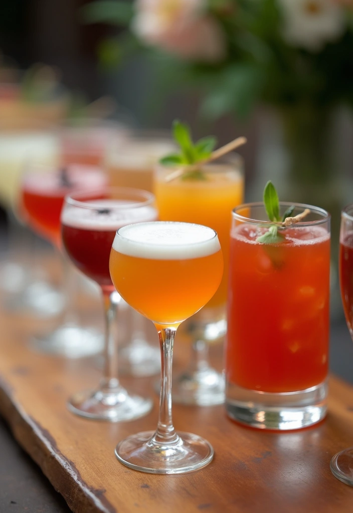 26 Creative Bar Menu Wedding Ideas to Impress Your Guests - 25. Signature Cocktail Tasting Flight