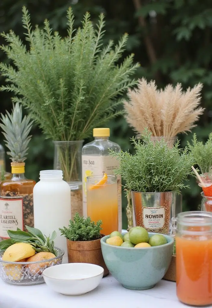 26 Creative Bar Menu Wedding Ideas to Impress Your Guests - 7. DIY Garnish Bar