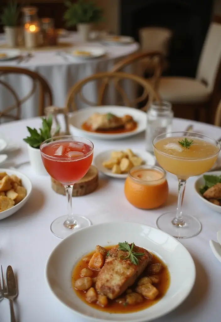 26 Creative Bar Menu Wedding Ideas to Impress Your Guests - 8. Cocktail Pairing with Food