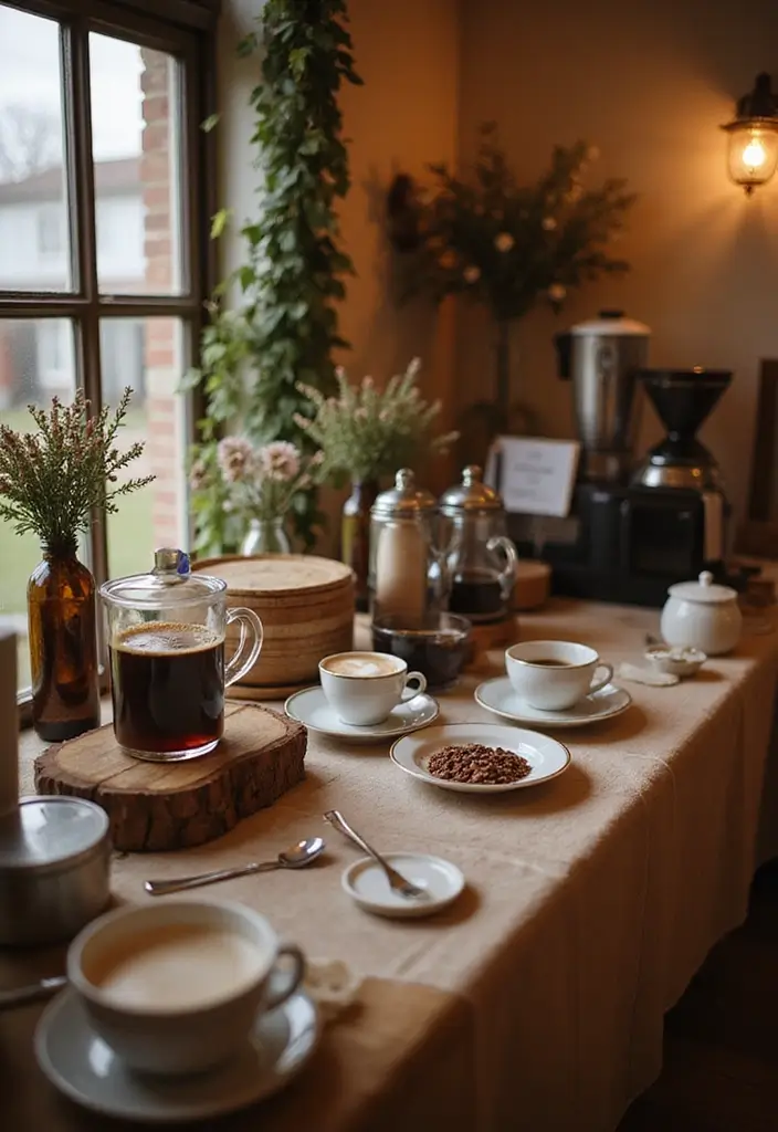 26 Creative Bar Menu Wedding Ideas to Impress Your Guests - 9. Specialty Coffee Bar