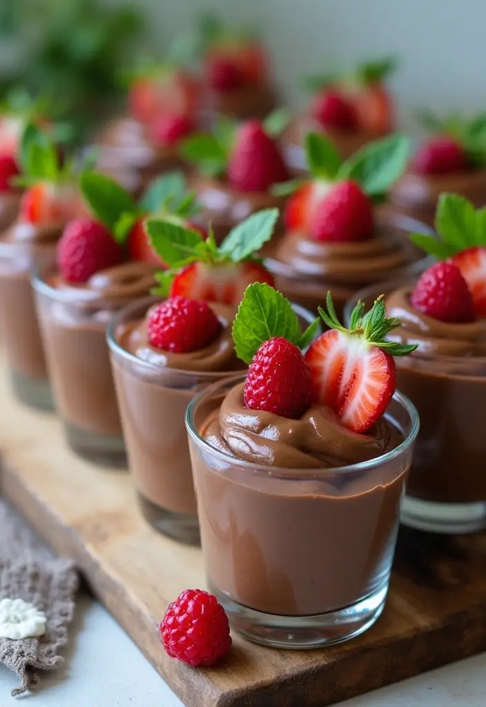 26 Elegant Wedding Buffet Food Options for Easy Dining - 14. Chocolate Avocado Mousse