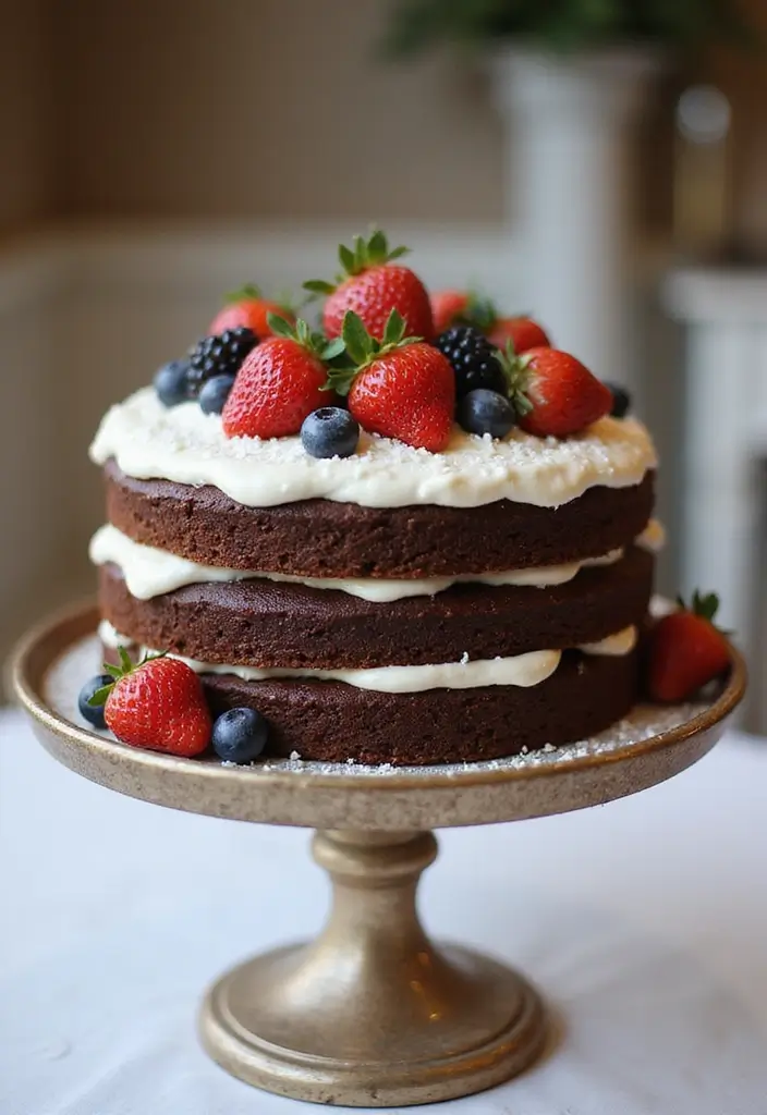 26 Elegant Wedding Buffet Food Options for Easy Dining - 17. Vegan Chocolate Cake