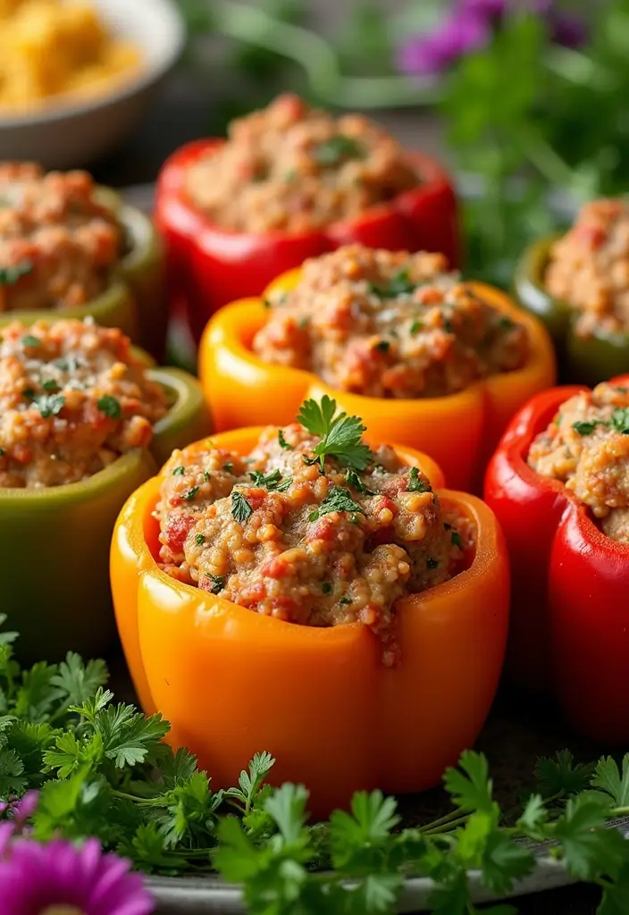 26 Elegant Wedding Buffet Food Options for Easy Dining - 2. Stuffed Bell Peppers