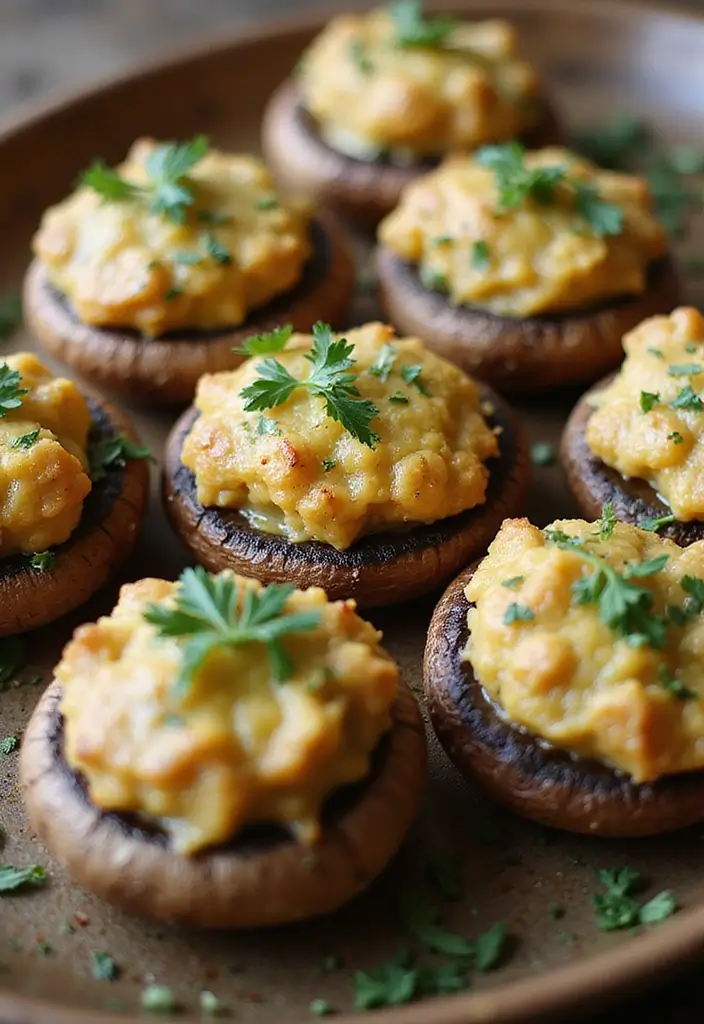 26 Elegant Wedding Buffet Food Options for Easy Dining - 24. Savory Stuffed Mushrooms