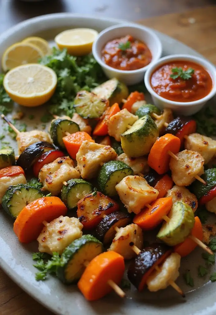26 Elegant Wedding Buffet Food Options for Easy Dining - 4. Grilled Vegetable Skewers