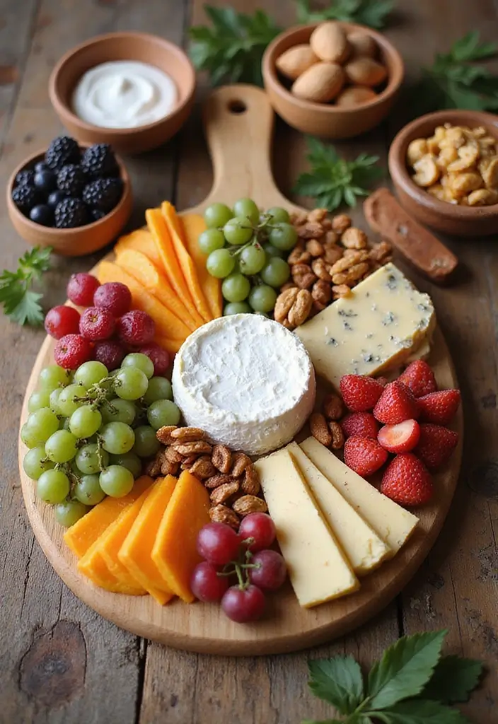 26 Elegant Wedding Buffet Food Options for Easy Dining - 6. Vegan Cheese and Charcuterie Board