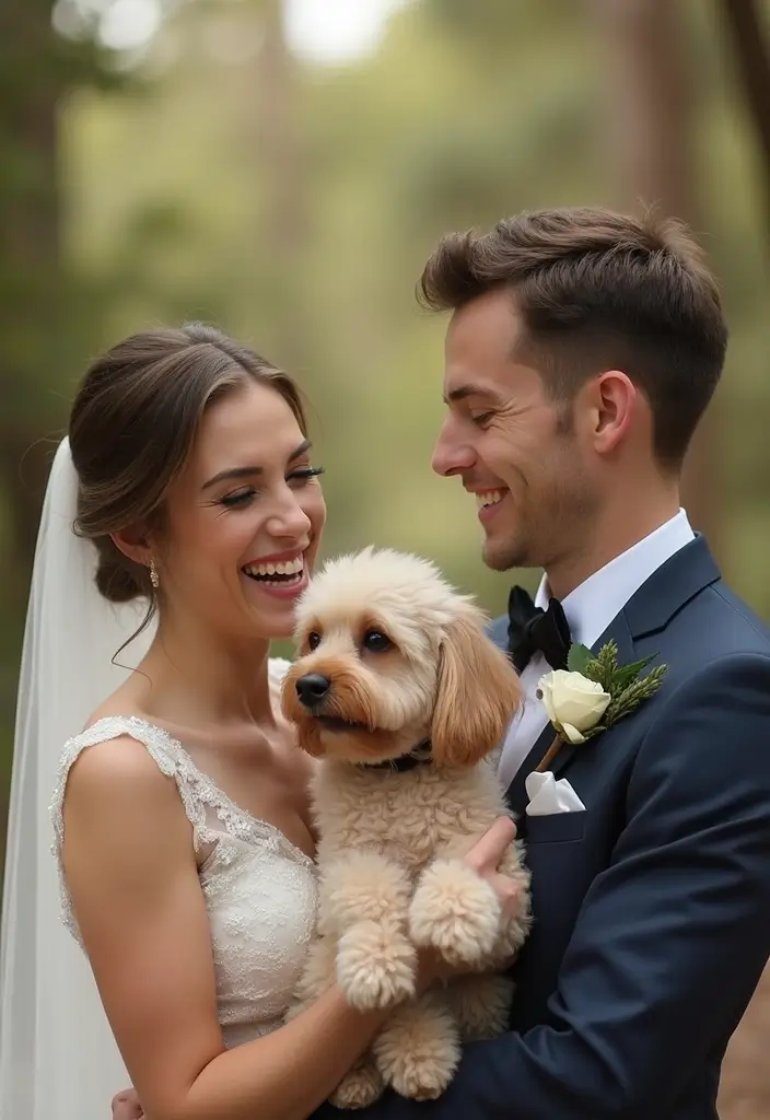 26 Heartfelt Candid Wedding Photos That Tell Your Story - 12. Candid Moments with Pets