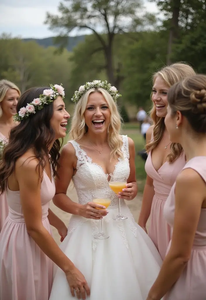 26 Heartfelt Candid Wedding Photos That Tell Your Story - 7. Bridal Party Bonds