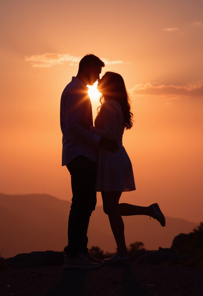 26 Heartfelt Wedding Engagement Photos to Capture Your Love - 1. Sunset Silhouettes