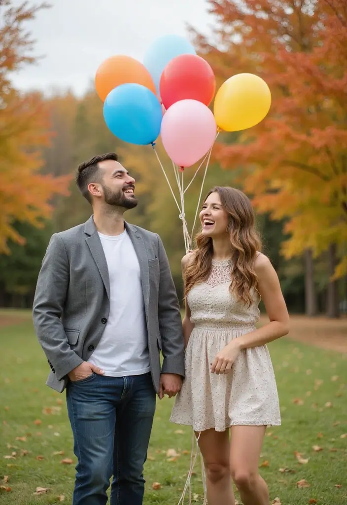 26 Heartfelt Wedding Engagement Photos to Capture Your Love - 6. Playful Props