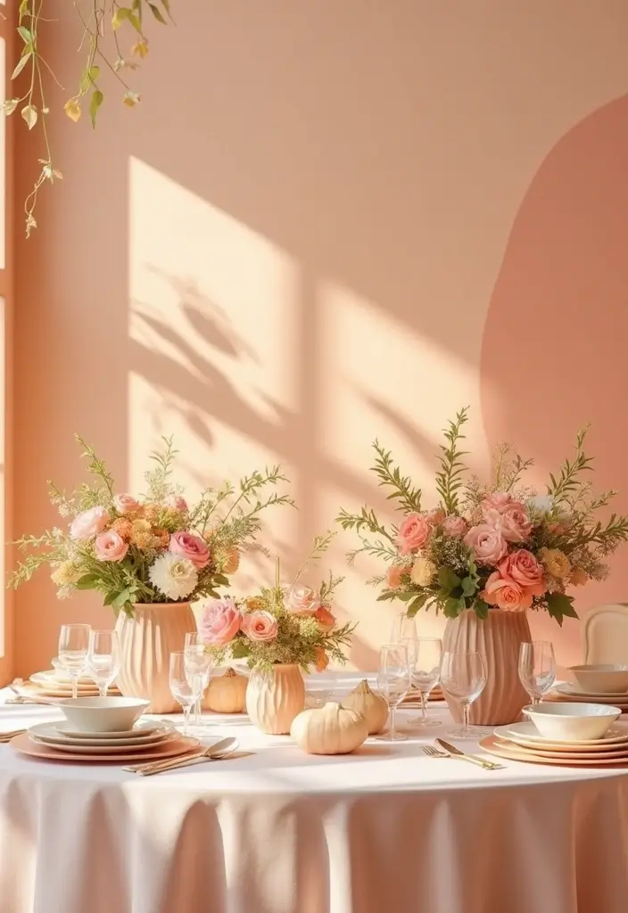 26 Sophisticated Champagne Wedding Colors for Timeless Elegance - 11. Peach and Champagne