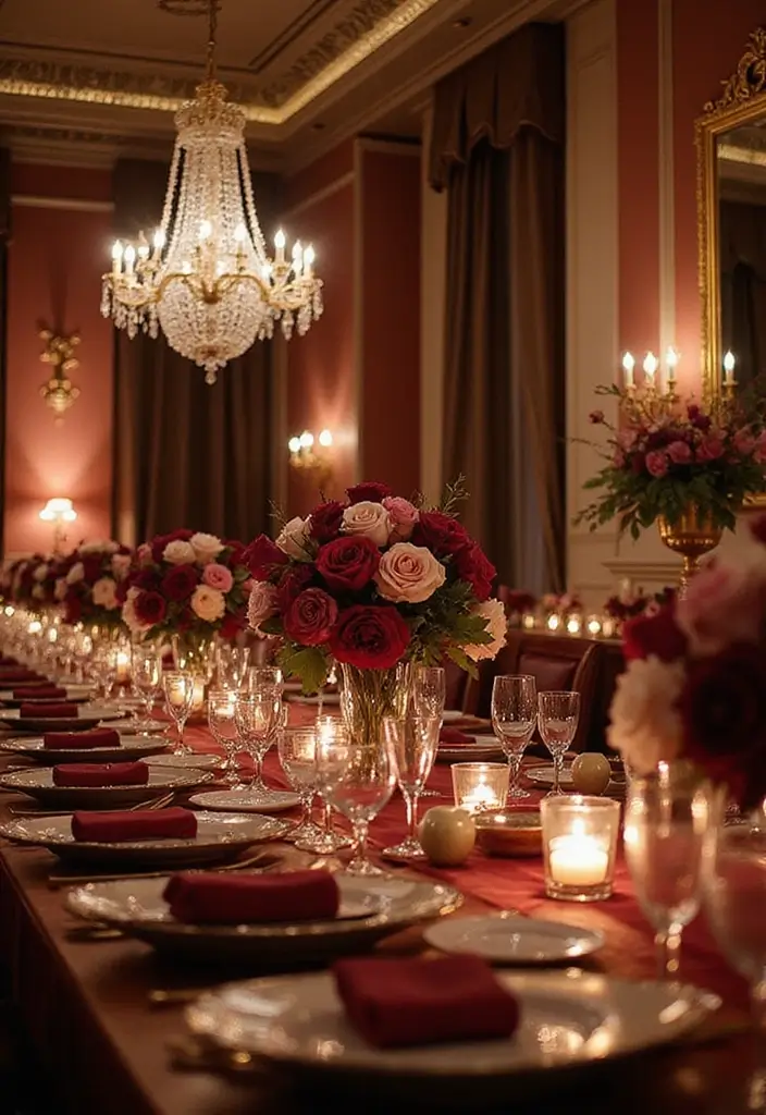 26 Sophisticated Champagne Wedding Colors for Timeless Elegance - 17. Burgundy and Champagne