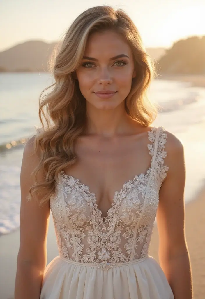 26 Stunning Beach Wedding Hairstyles for a Breezy, Romantic Look - 10. Vintage Glam Waves