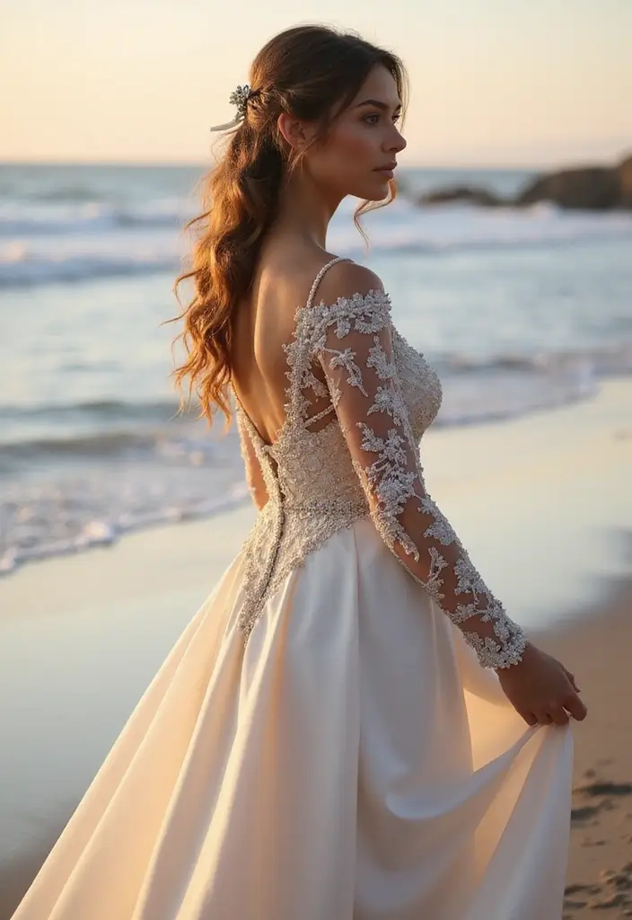26 Stunning Beach Wedding Hairstyles for a Breezy, Romantic Look - 13. Twisted Side Ponytail