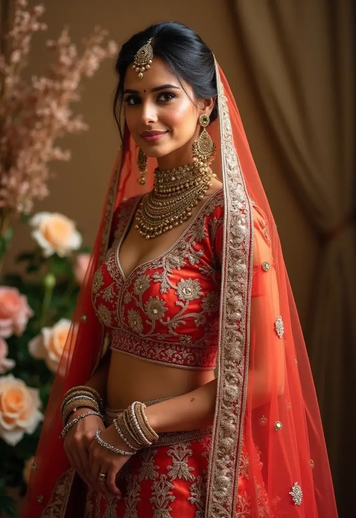 26 Vibrant Indian Wedding Inspiration Full of Culture and Color - 4. Traditional Indian Bridal Attire