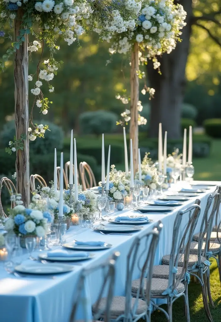 27 Charming Boho Wedding Colors to Create a Relaxed Atmosphere - 11. Sky Blue
