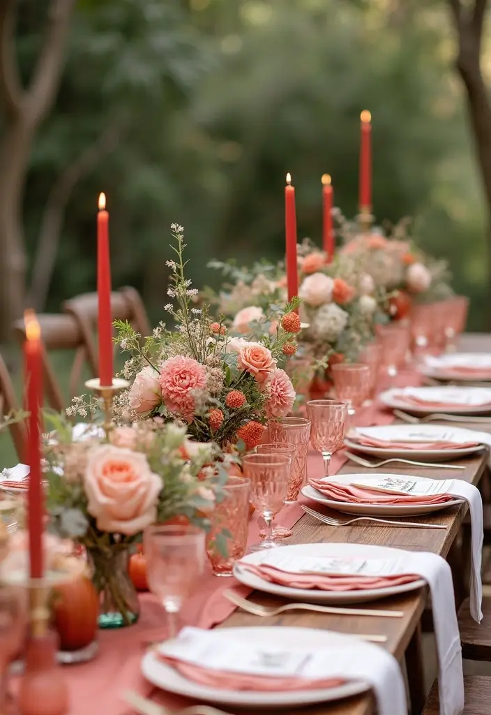27 Charming Boho Wedding Colors to Create a Relaxed Atmosphere - 17. Blush Coral