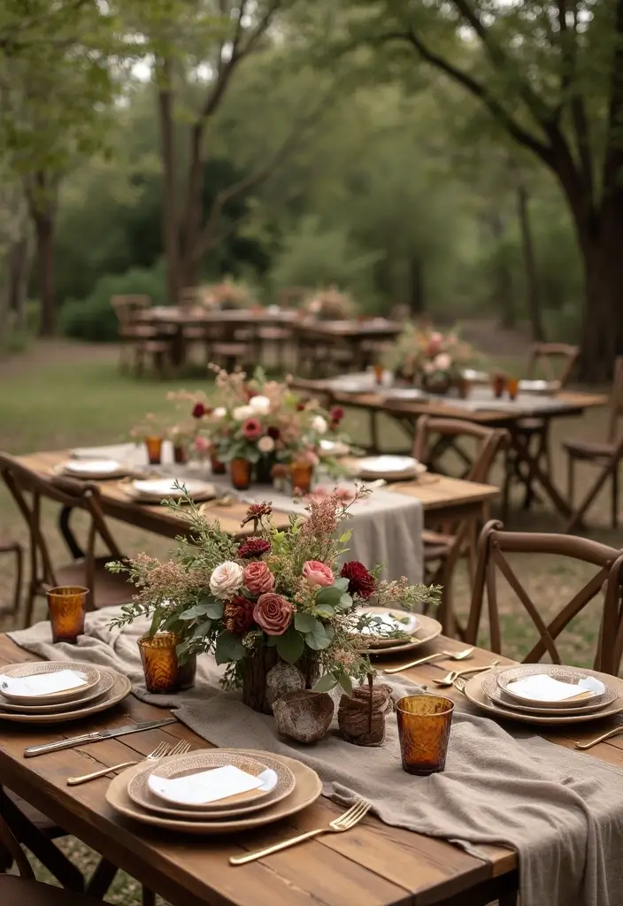 27 Charming Boho Wedding Colors to Create a Relaxed Atmosphere - 26. Rustic Brown