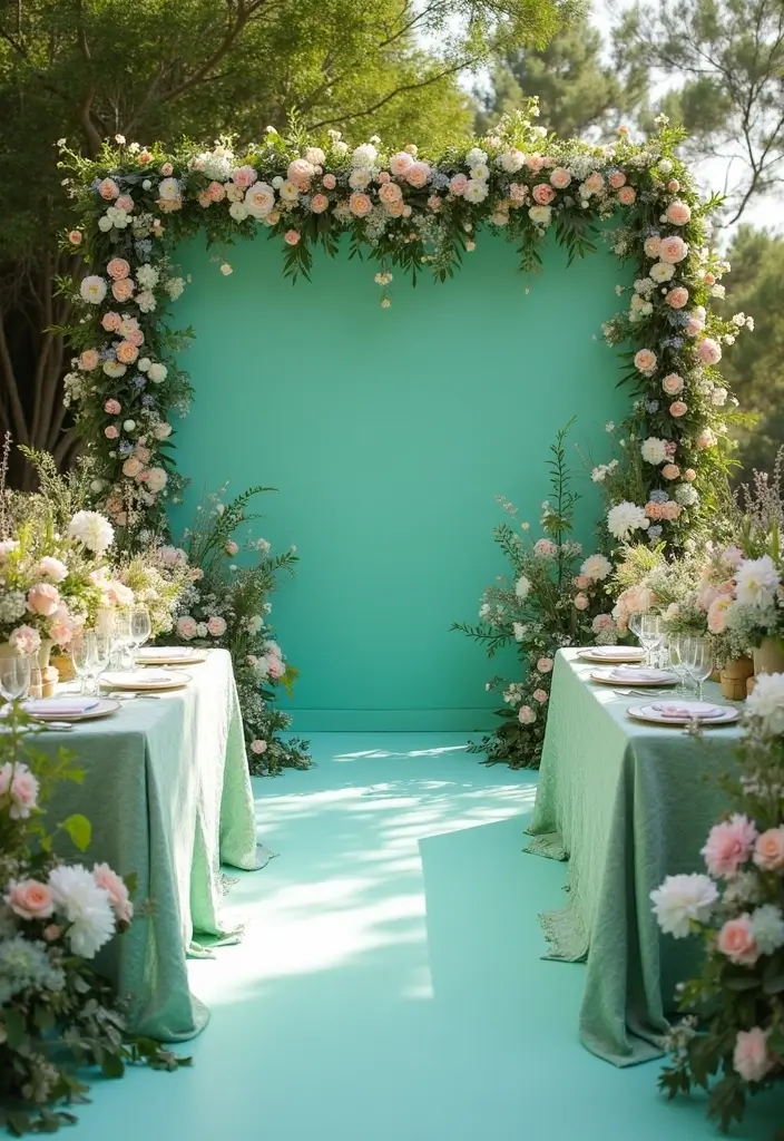 27 Charming Boho Wedding Colors to Create a Relaxed Atmosphere - 27. Bright Mint