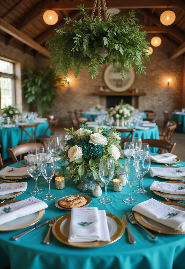 27 Charming Boho Wedding Colors to Create a Relaxed Atmosphere - 8. Teal