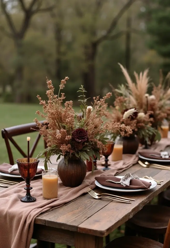 27 Charming Rustic Wedding Colors to Create a Natural Ambiance - 18. Chocolate Brown