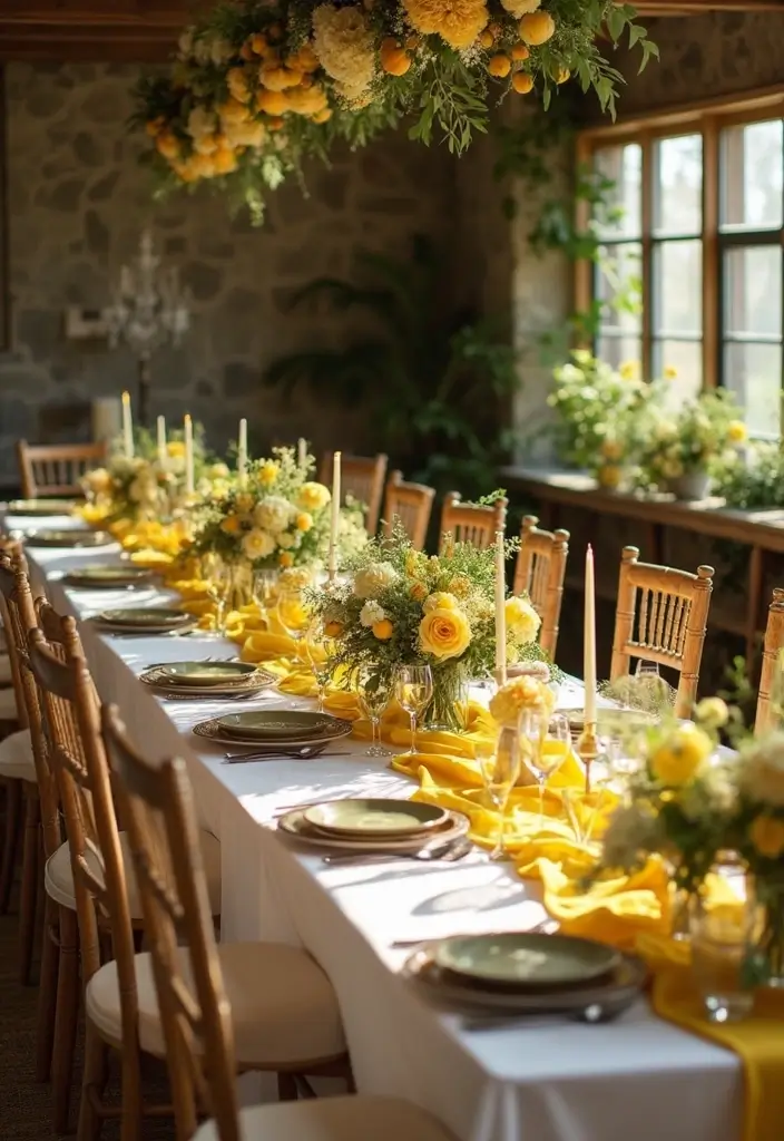 27 Charming Rustic Wedding Colors to Create a Natural Ambiance - 21. Lemon Yellow