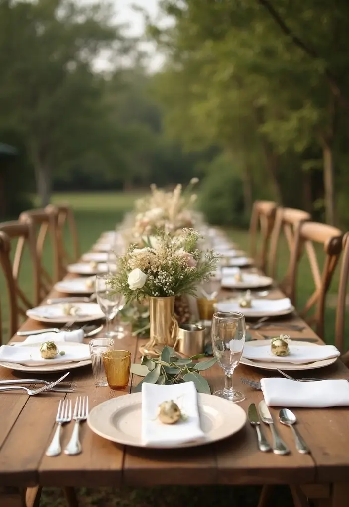 27 Charming Rustic Wedding Colors to Create a Natural Ambiance - 24. Champagne Gold