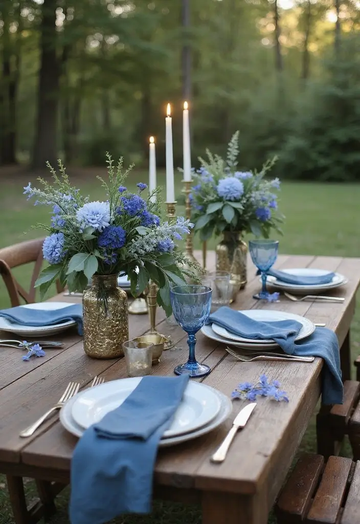 27 Charming Rustic Wedding Colors to Create a Natural Ambiance - 26. Slate Blue