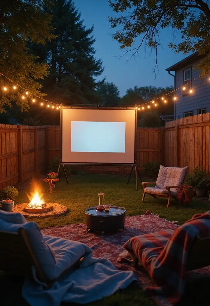 27 Classic 40th Wedding Anniversary Traditions to Celebrate Love - 7. Customized Outdoor Movie Night