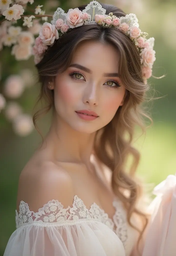 27 Flawless Curly Hairstyles for Wedding Elegance and Charm - 12. Romantic Curls with Hairband