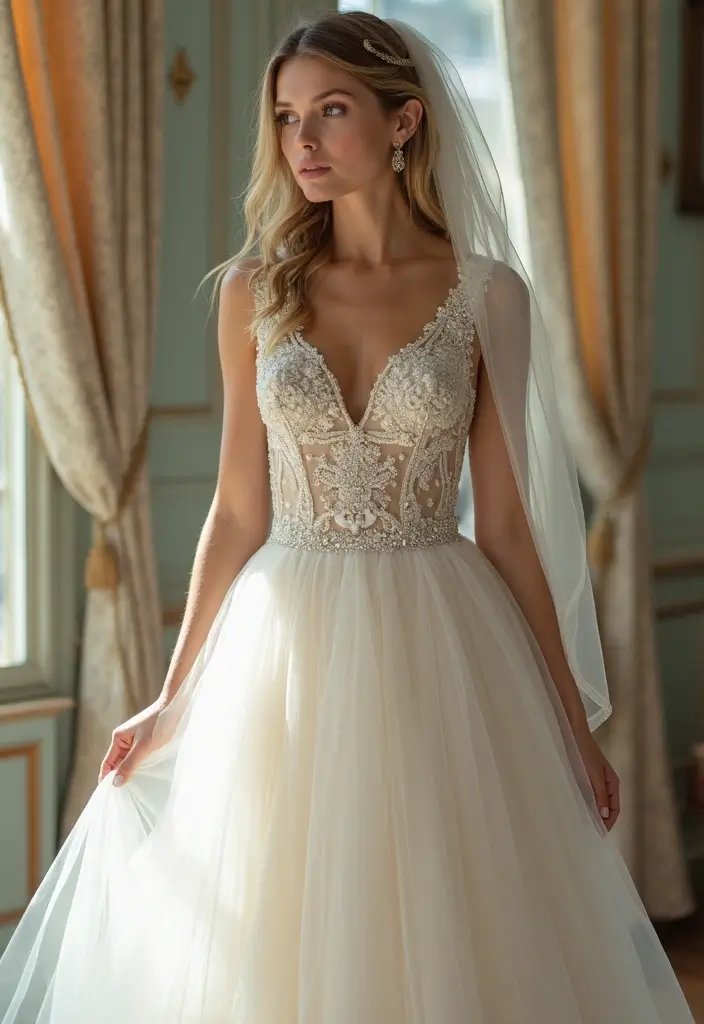 27 Inspiring Wedding Dress Ideas for Every Bride’s Style - 15. Exquisite Beading
