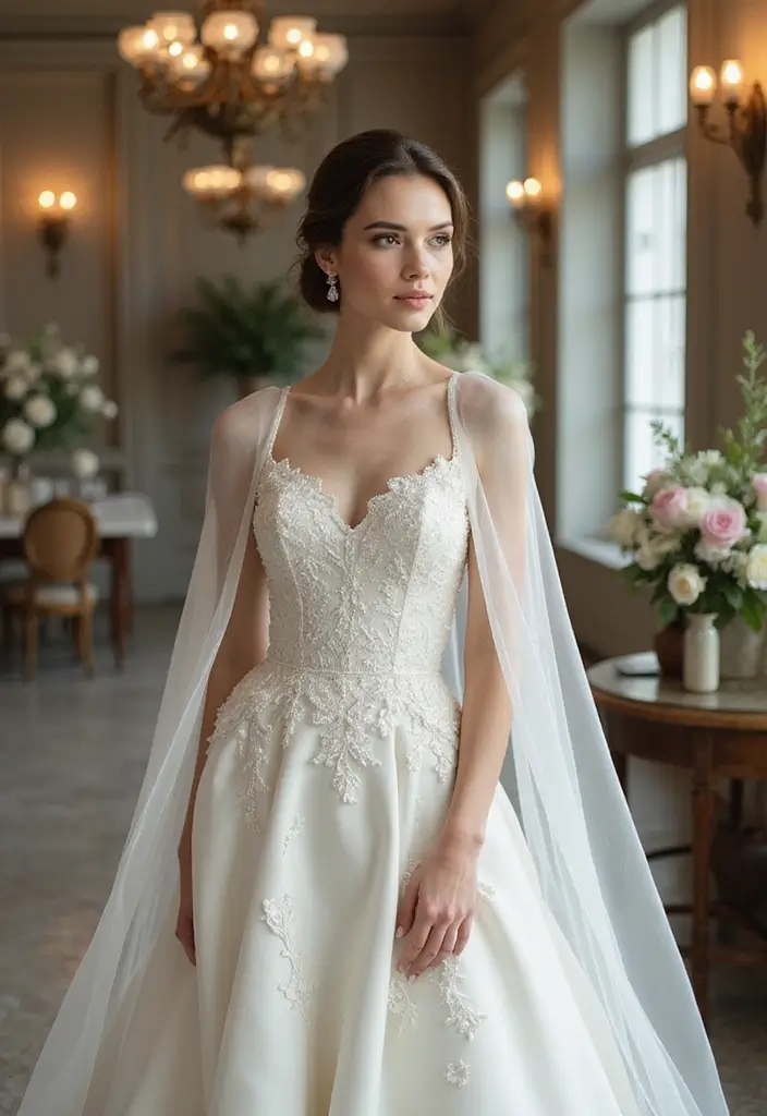 27 Inspiring Wedding Dress Ideas for Every Bride’s Style - 23. Stylish Capes