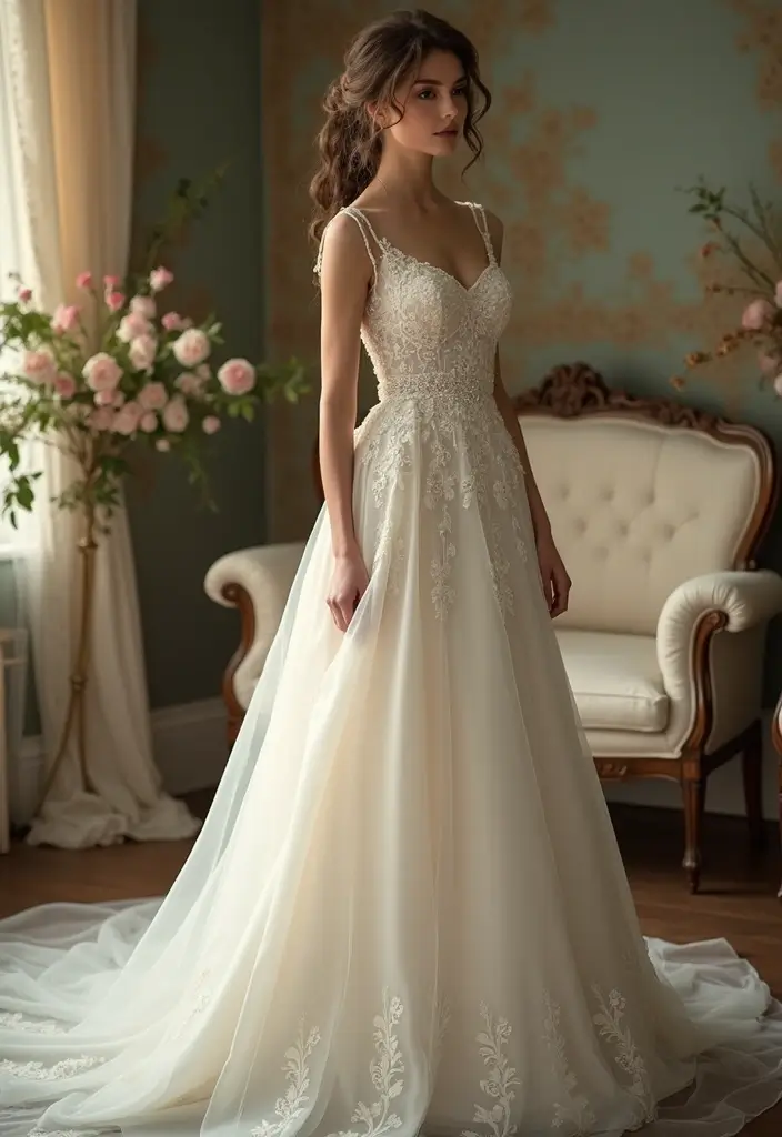 27 Inspiring Wedding Dress Ideas for Every Bride’s Style - 26. Vintage Glam