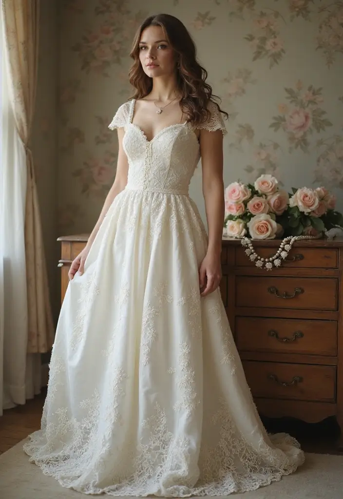 27 Inspiring Wedding Dress Ideas for Every Bride’s Style - 3. Vintage Charm