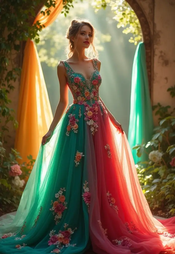 27 Inspiring Wedding Dress Ideas for Every Bride’s Style - 8. Colorful Alternatives