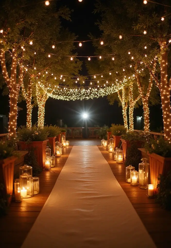 27 Magical Christmas Wedding Inspiration for a Festive Celebration - 10. Twinkling Fairy Lights