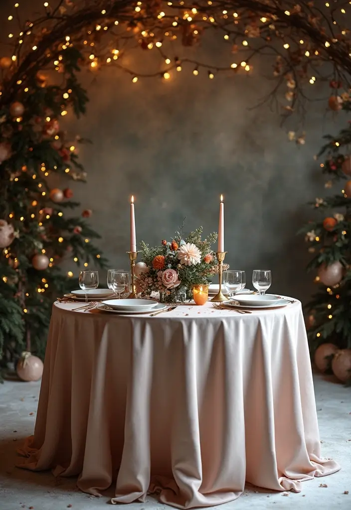27 Magical Christmas Wedding Inspiration for a Festive Celebration - 25. Sweetheart Tables with Flair