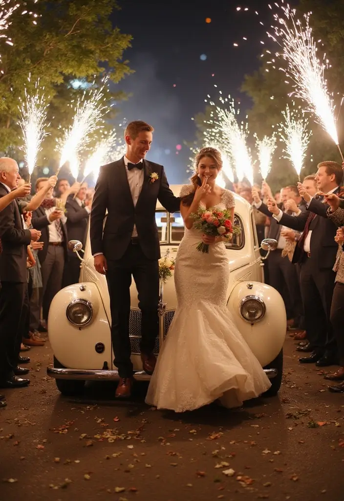 27 Magical Christmas Wedding Inspiration for a Festive Celebration - 27. Festive Send-Off Ideas