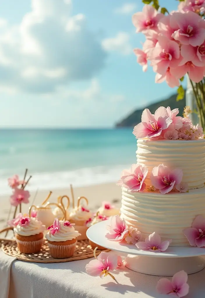 27 Refreshing Beach Wedding Colors for a Seaside Ceremony - 27. Orchid & Vanilla Cream