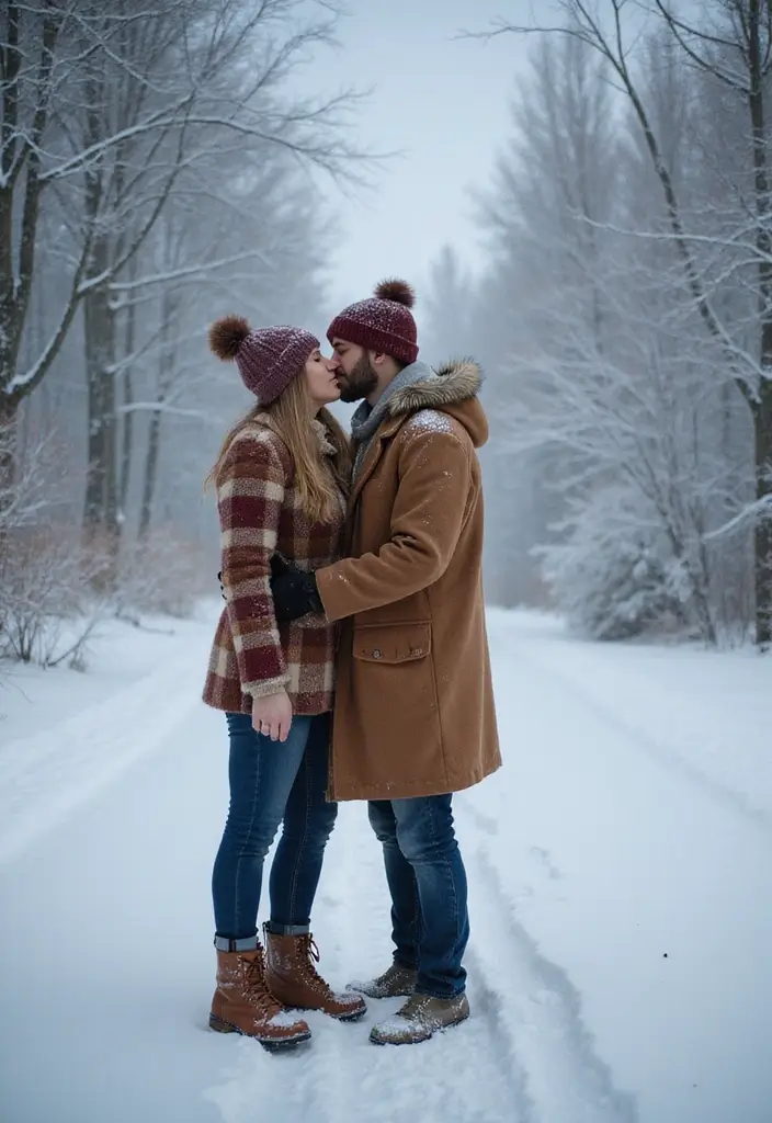 27 Romantic Couple Wedding Photos to Treasure Forever - 10. Winter Wonderland: Love in the Snow