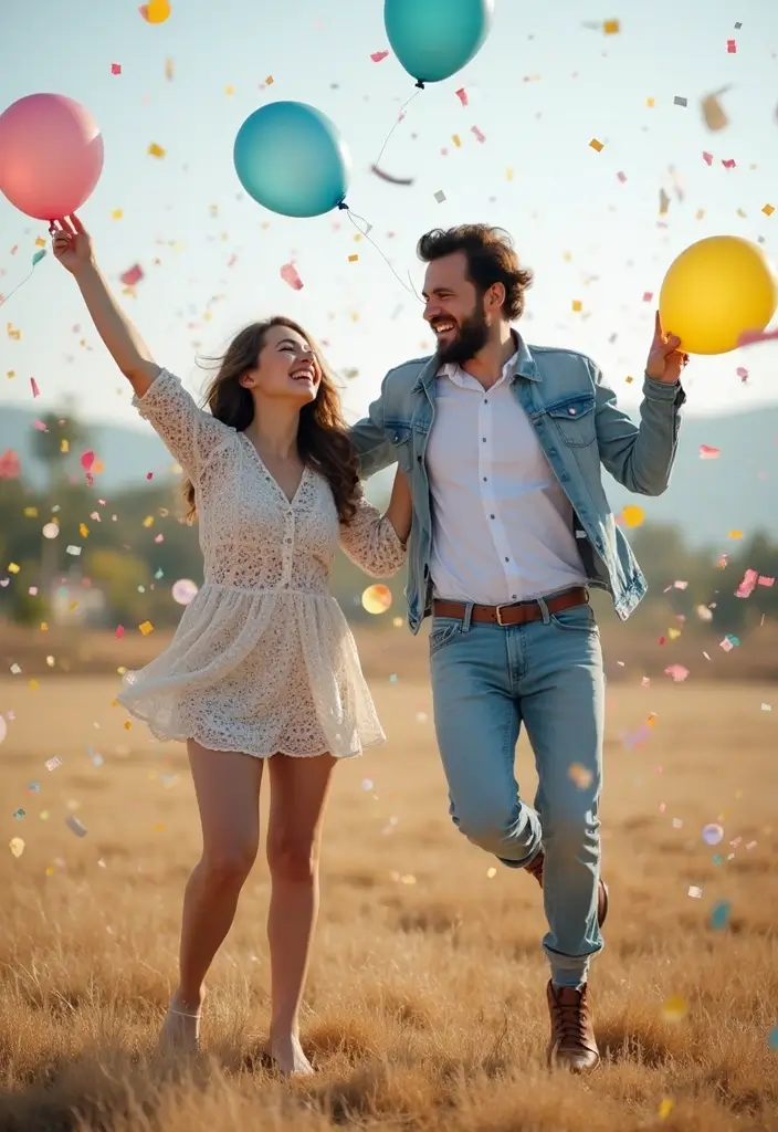 27 Romantic Couple Wedding Photos to Treasure Forever - 18. Playful Poses: Fun and Laughter