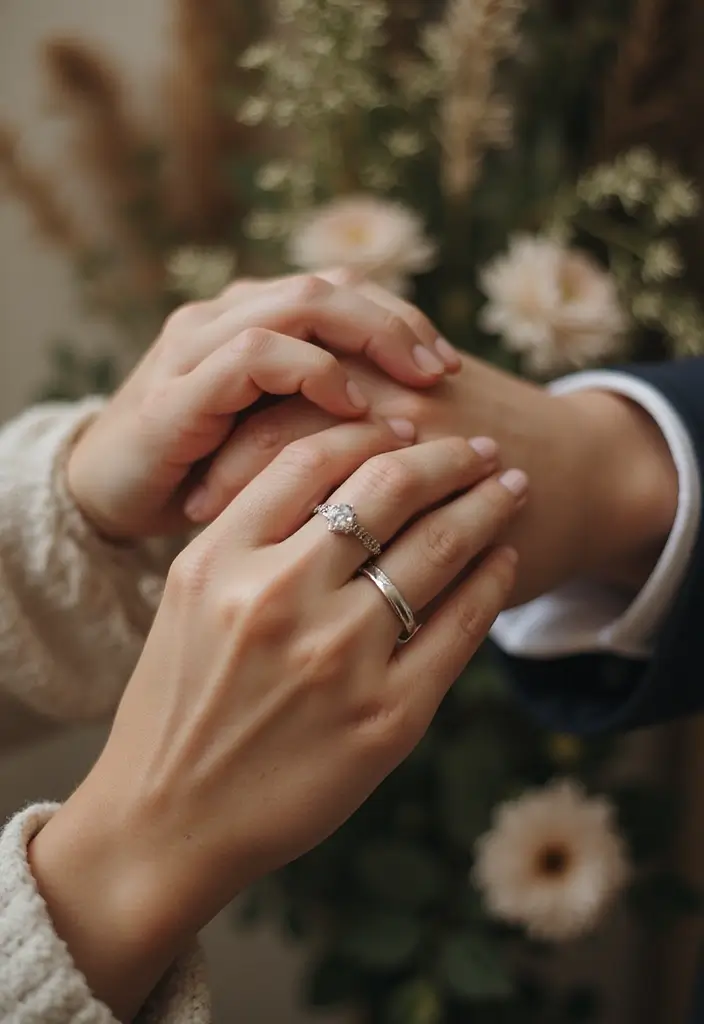 27 Romantic Couple Wedding Photos to Treasure Forever - 19. Intimate Close-Ups: Capturing the Details