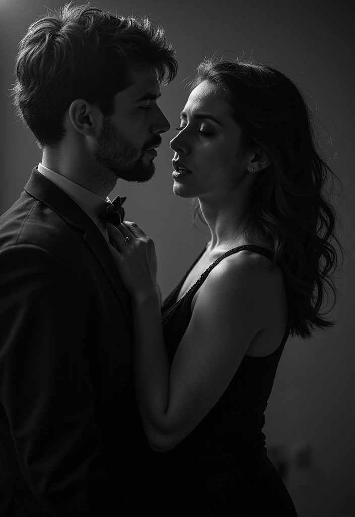 27 Romantic Couple Wedding Photos to Treasure Forever - 21. Artistic Black and White: Timelessness in Love
