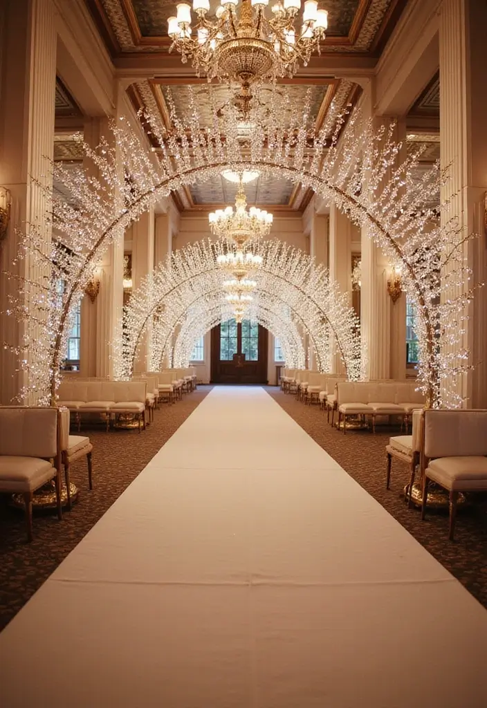 27 Stunning Aisle Decorations Wedding Ideas That'll Transform Your Ceremony Forever! - 10. Crystal Accents