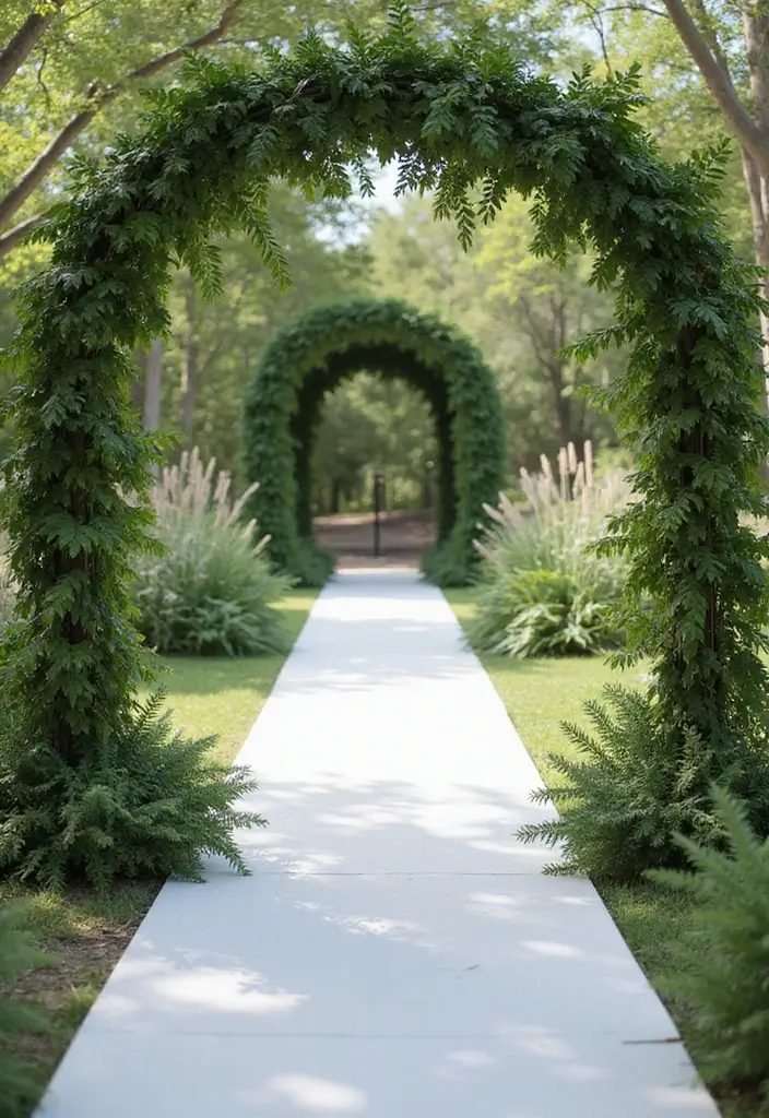 27 Stunning Aisle Decorations Wedding Ideas That'll Transform Your Ceremony Forever! - 12. Balancing Greenery