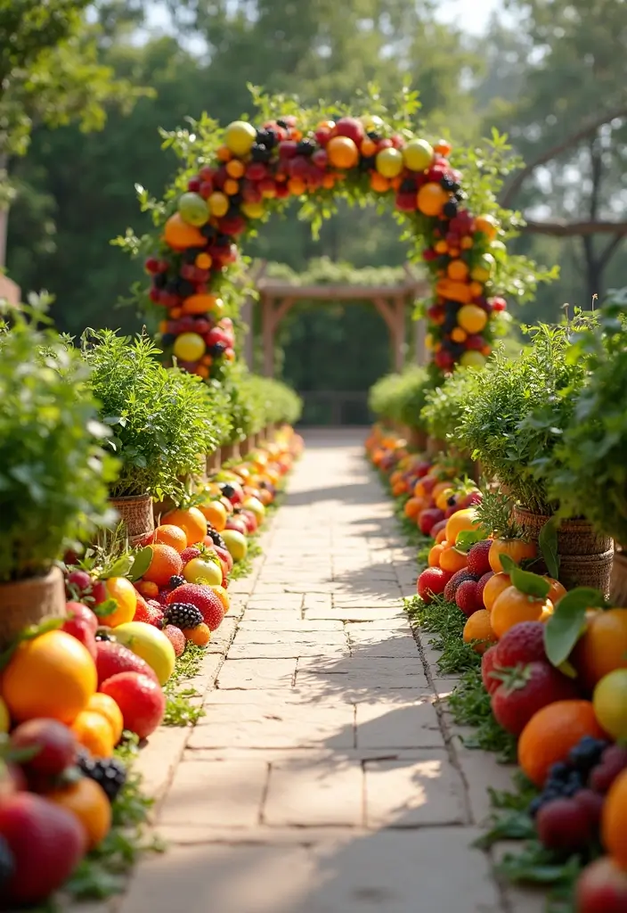 27 Stunning Aisle Decorations Wedding Ideas That'll Transform Your Ceremony Forever! - 17. Edible Decorations