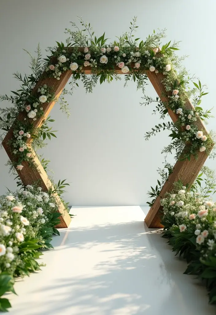 27 Stunning Aisle Decorations Wedding Ideas That'll Transform Your Ceremony Forever! - 19. Hexagon Arches