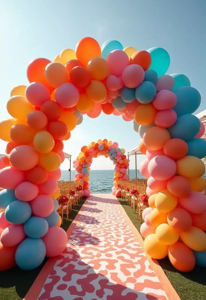 27 Stunning Aisle Decorations Wedding Ideas That'll Transform Your Ceremony Forever! - 22. Balloon Arches