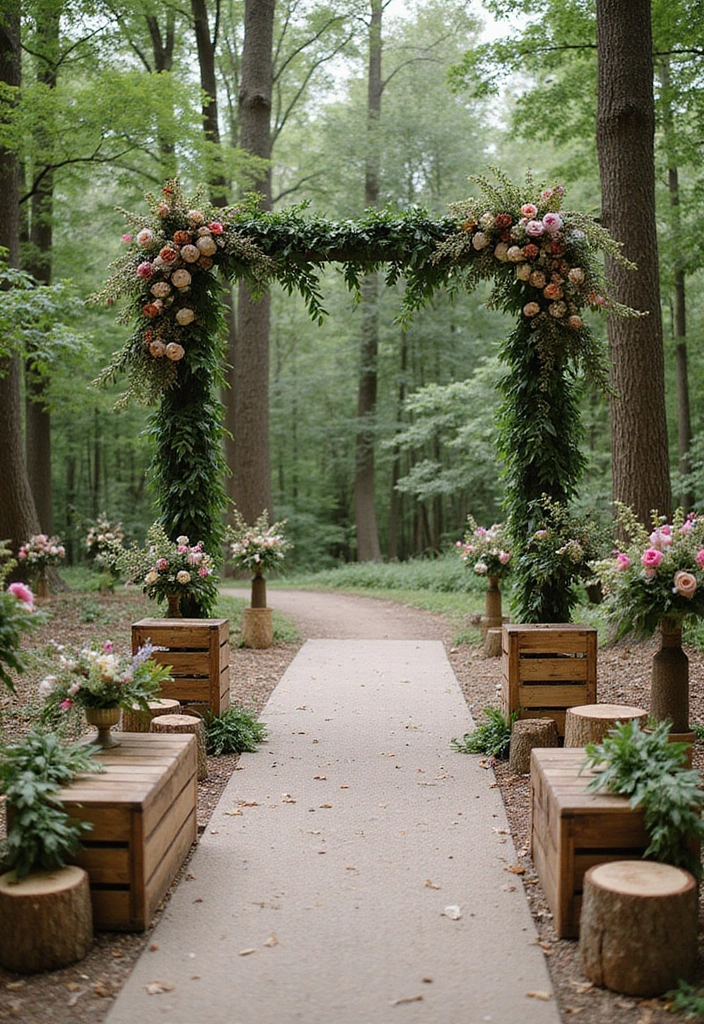 27 Stunning Aisle Decorations Wedding Ideas That'll Transform Your Ceremony Forever! - 4. Rustic Wood Elements