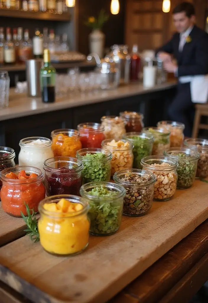 27 Stylish Bar Sign Wedding Designs for a Fun Celebration - 22. Signature Garnish Board